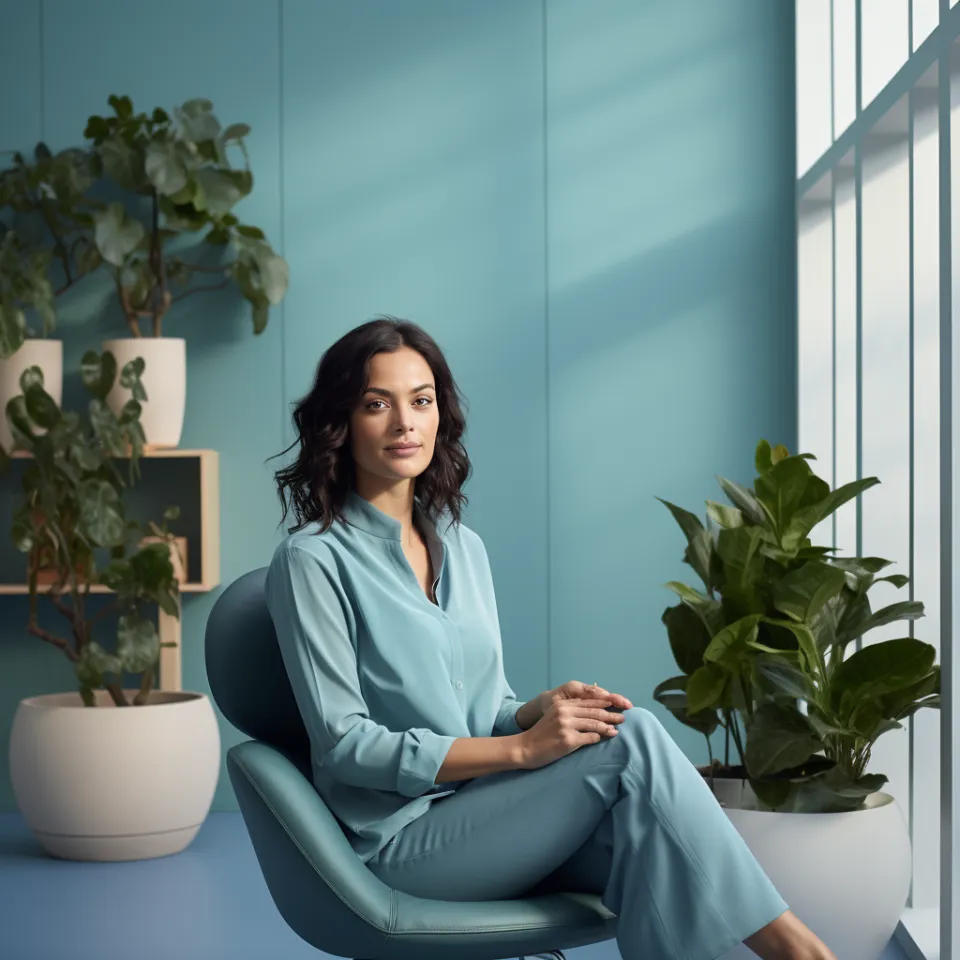 Mulher elogiando equipe de canalizadores